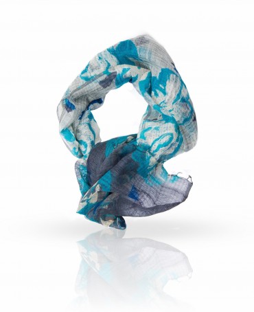 Палантин Женский SW-BIGFL/BLUE.GR